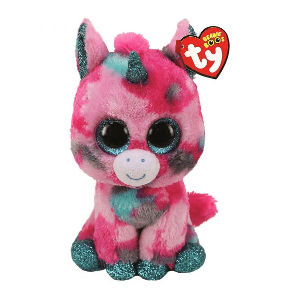 М'яка іграшка TY Beanie boo's Рожево-блакитний єдиноріг Гамбал 25 см (36466) – babystreet.com.ua