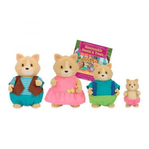 Набір фігурок Li'l Woodzeez Сім'я котів із книжкою (6156M)